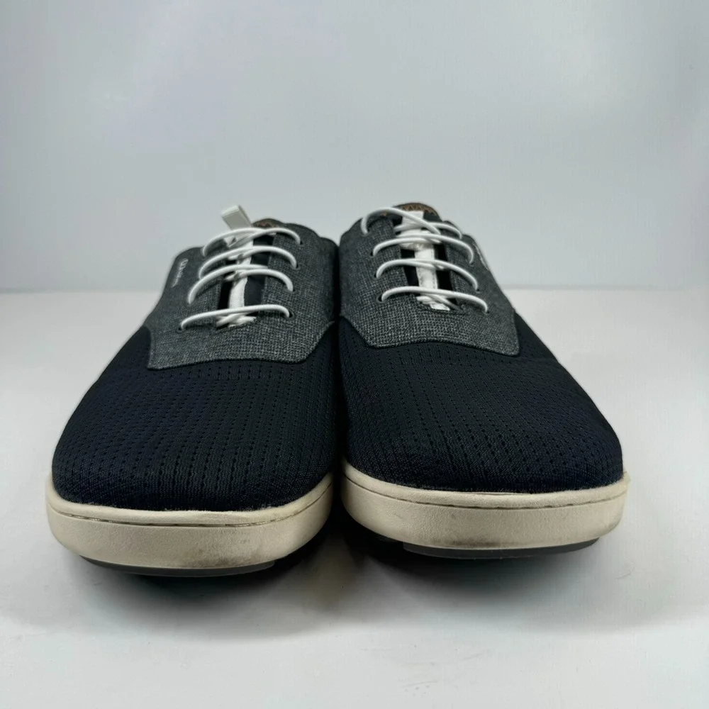 OluKai Nohea Moku Men's US 12 Dark Shadow Gray Mesh Slip-On Boat Shoe 10283-6C6C